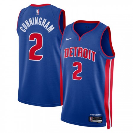 Dres Detroit Pistons Cade Cunningham 2 Nike 2022-23 Icon Edition Plava Swingman